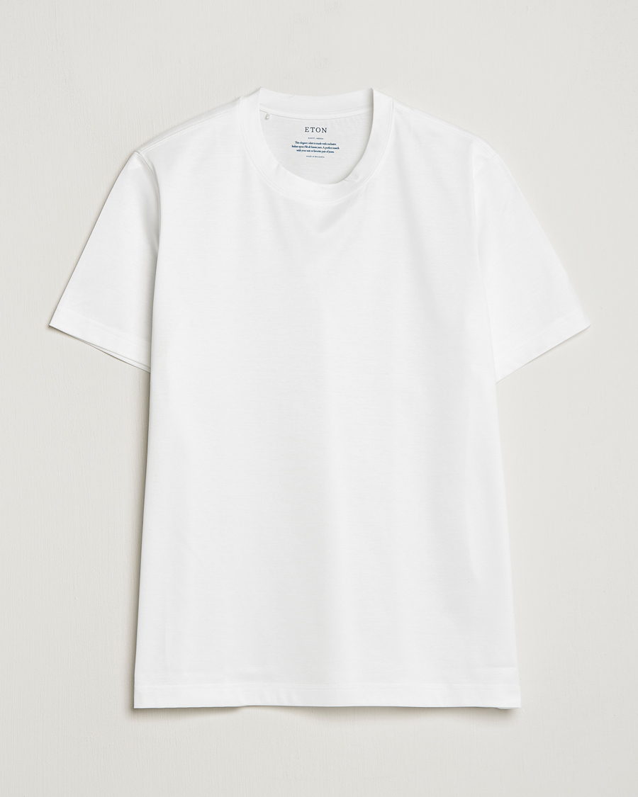 Heren | T-shirts | Eton | Filo Di Scozia Cotton T-Shirt White