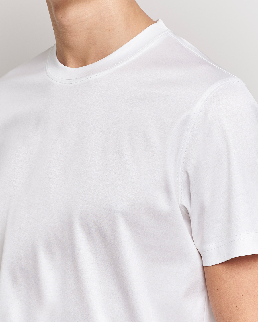 Heren | T-shirts | Eton | Filo Di Scozia Cotton T-Shirt White