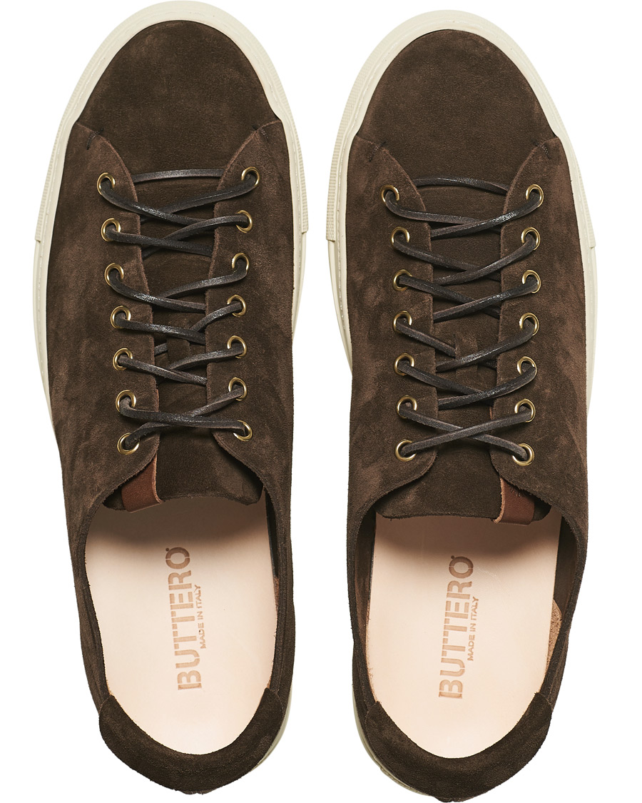 Heren | Buttero Suede Sneaker Dark Brown | Buttero | Suede Sneaker Dark Brown