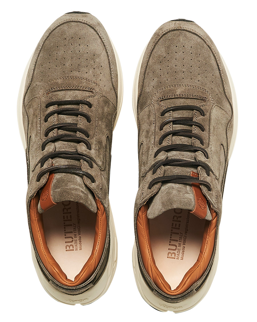 Heren | Buttero Vinci Suede Running Sneaker Taupe | Buttero | Vinci Suede Running Sneaker Taupe