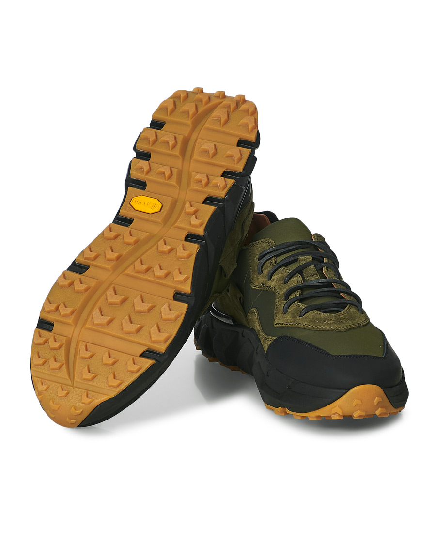 Heren | Buttero Spazio Running Sneaker Black/Olive | Buttero | Spazio Running Sneaker Black/Olive