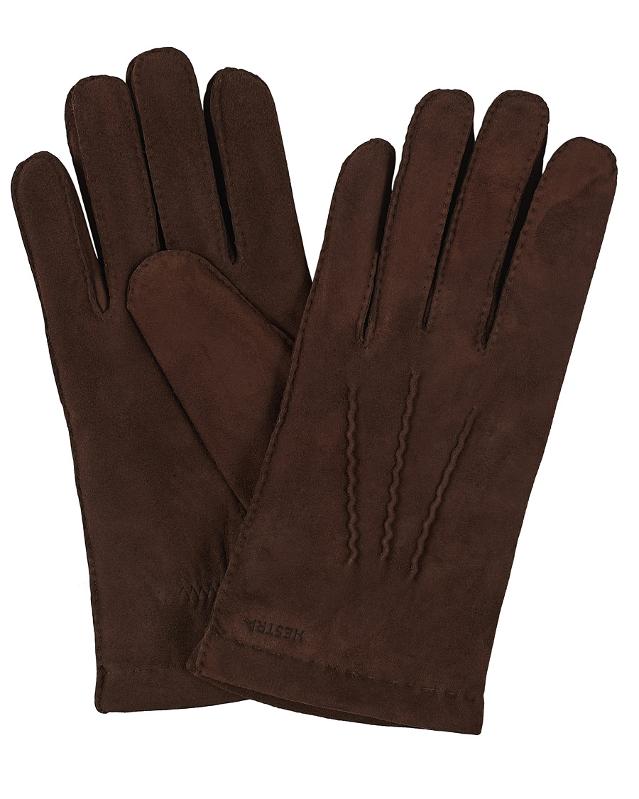 Heren | Hestra Arthur Wool Lined Suede Glove Marron | Hestra | Arthur Wool Lined Suede Glove Marron