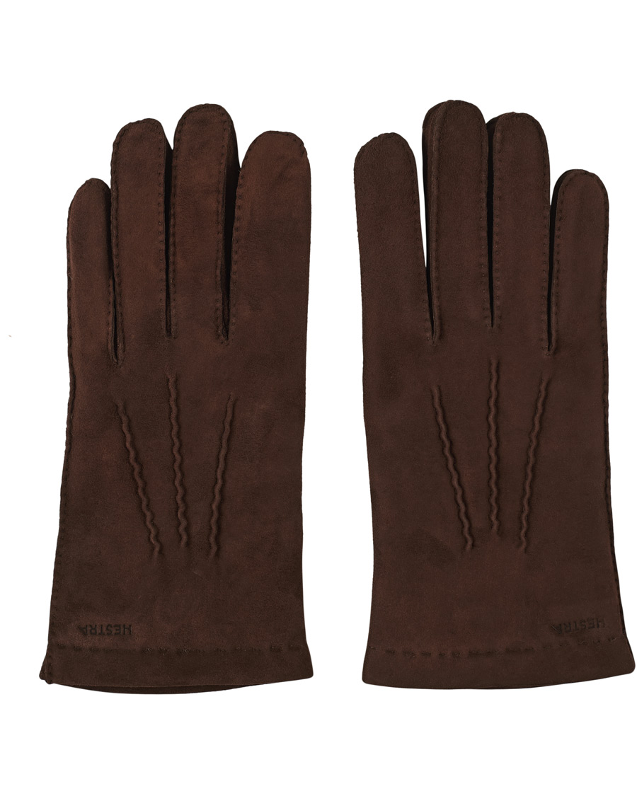 Heren | Hestra Arthur Wool Lined Suede Glove Marron | Hestra | Arthur Wool Lined Suede Glove Marron