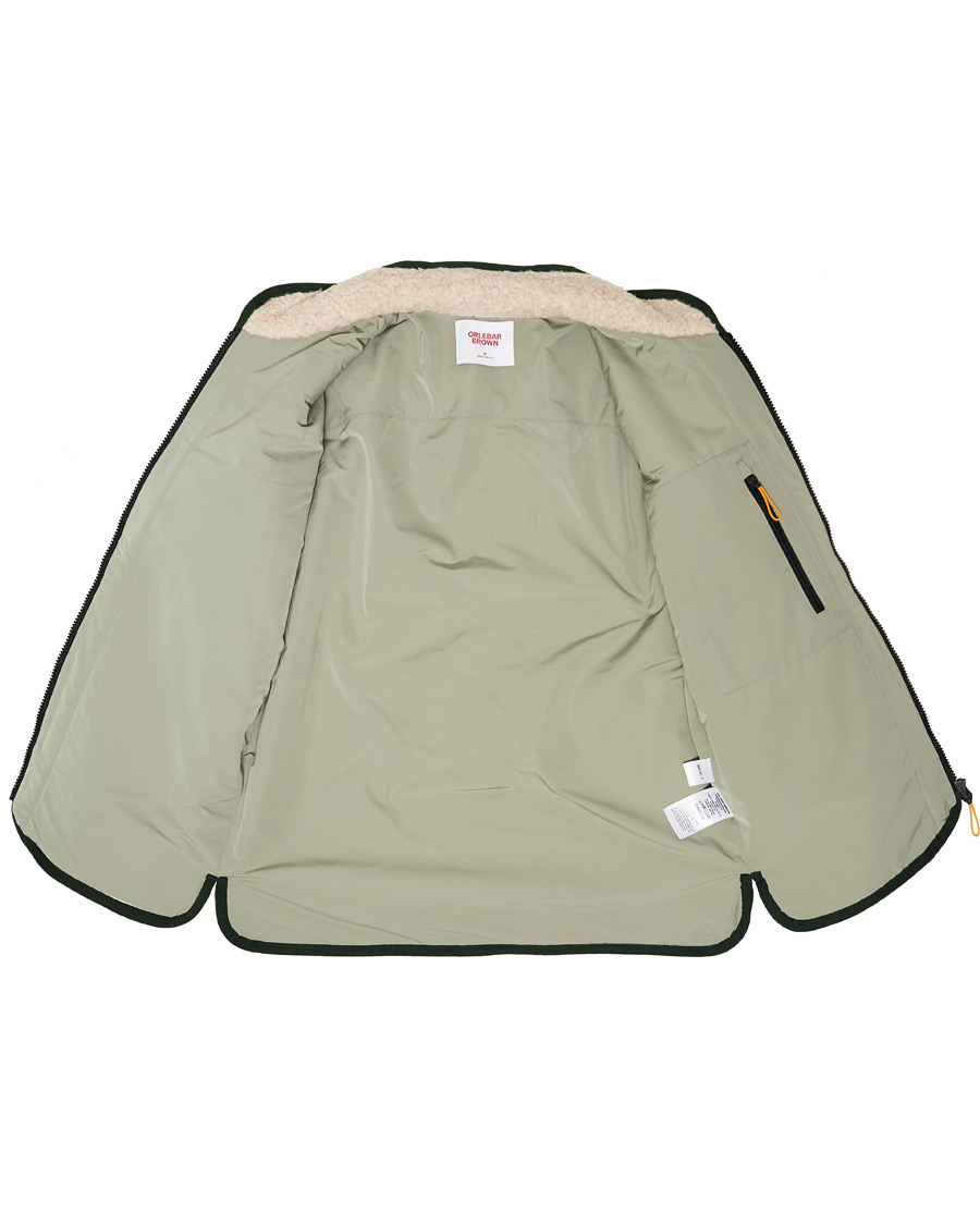 Heren | Truien | Orlebar Brown | Baird Fleece Full Zip Dune/Artichoke