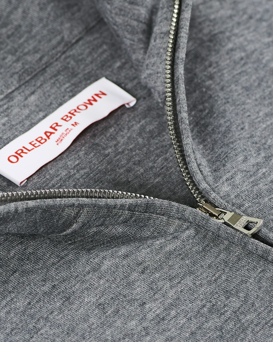 Heren | Truien | Orlebar Brown | Neilson Double Face Merino Half Zip Storm Grey