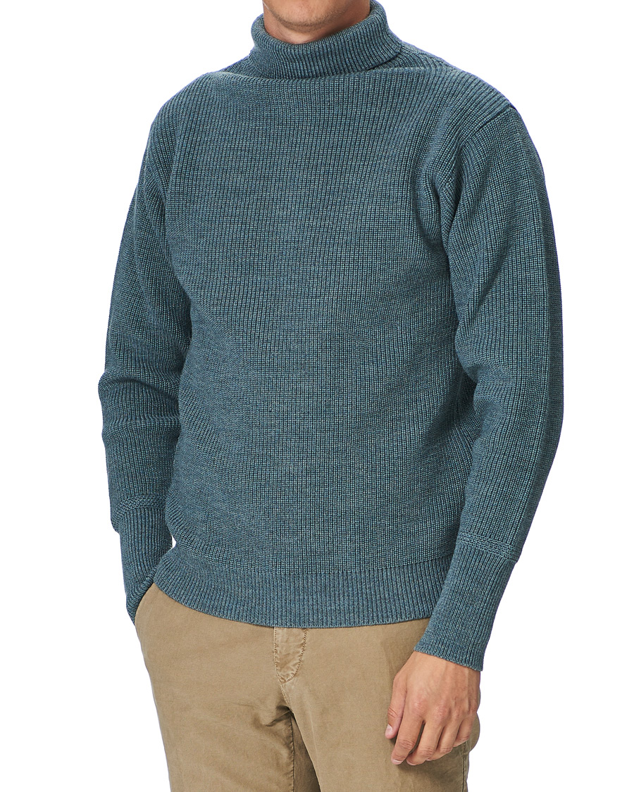Heren | Truien | Andersen-Andersen | Sailor Turtleneck Light Indigo