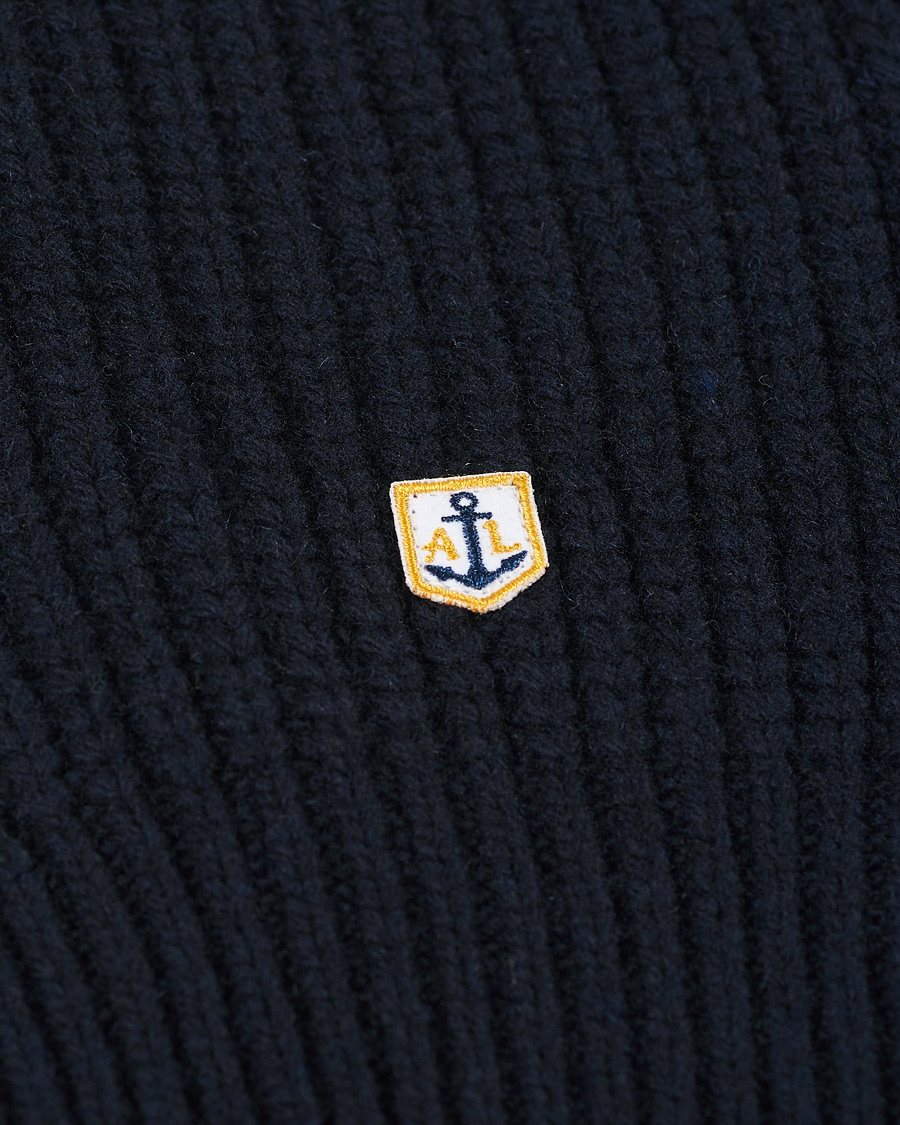 Heren | Truien | Armor-lux | Cable Knit Turtleneck Navy