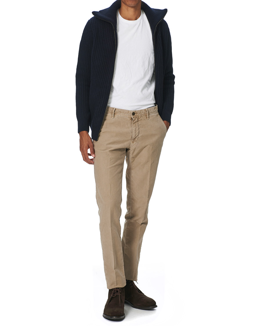 Heren | Truien | Armor-lux | Ribbed Zip Sweater Navy