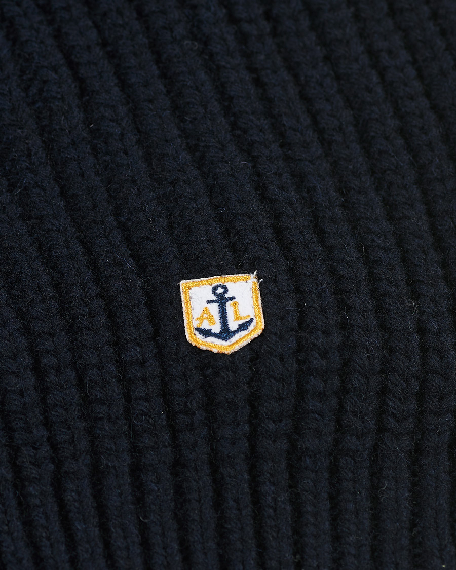 Heren | Truien | Armor-lux | Ribbed Zip Sweater Navy