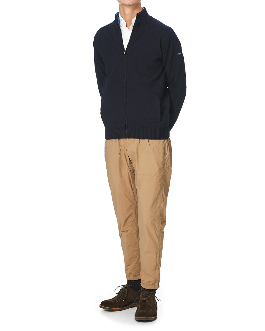Heren | Truien | Armor-lux | Wool Zip Cardigan Navy