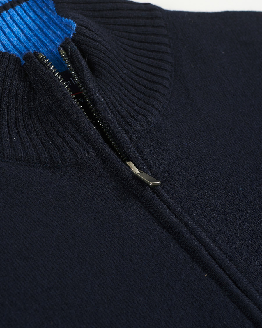 Heren | Truien | Armor-lux | Wool Zip Cardigan Navy