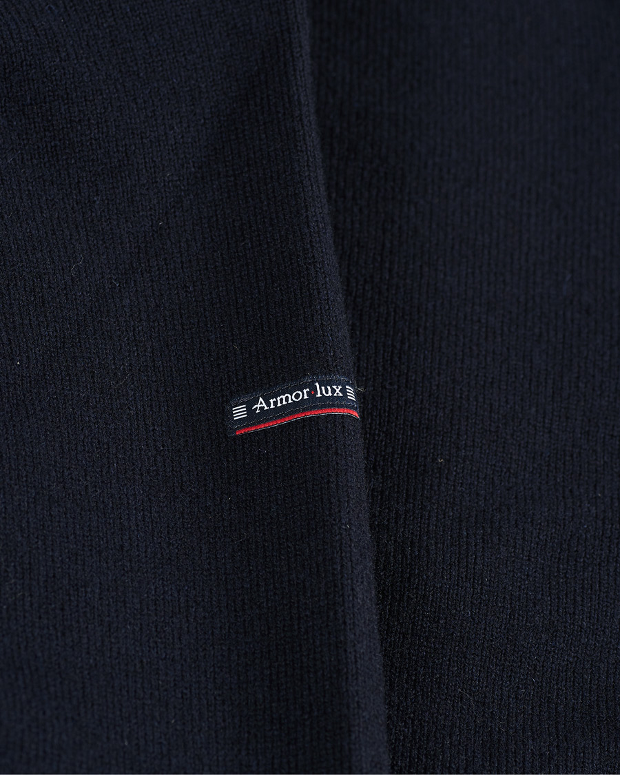 Heren | Truien | Armor-lux | Wool Zip Cardigan Navy