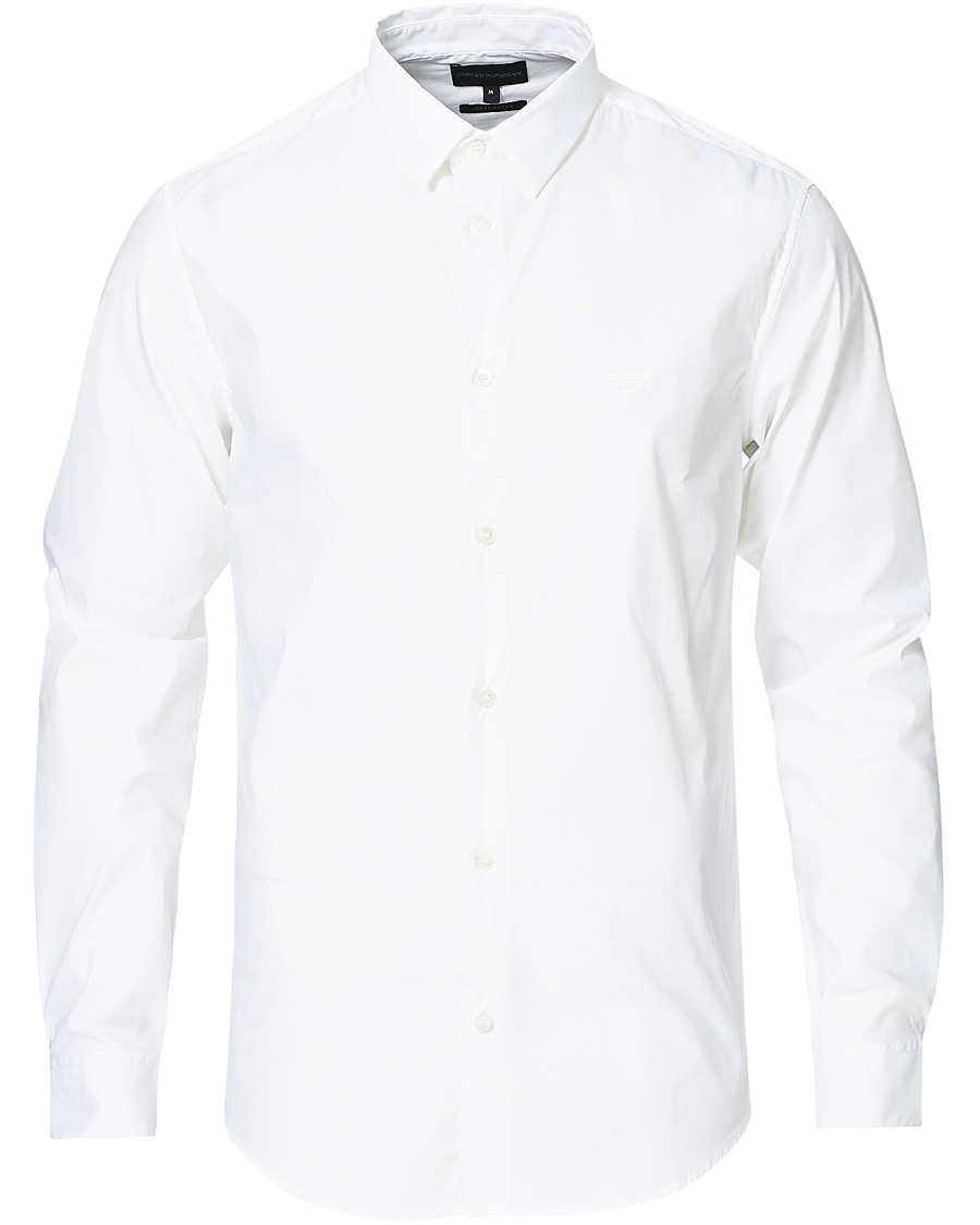Heren | Overhemden | Emporio Armani | Cotton Stretch Shirt White