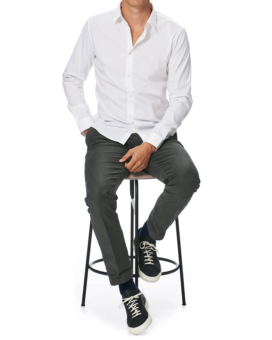 Heren | Overhemden | Emporio Armani | Cotton Stretch Shirt White