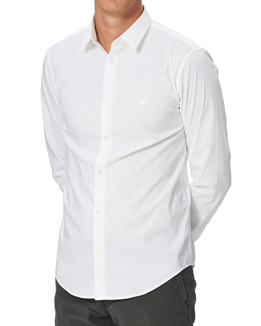 Heren | Overhemden | Emporio Armani | Cotton Stretch Shirt White