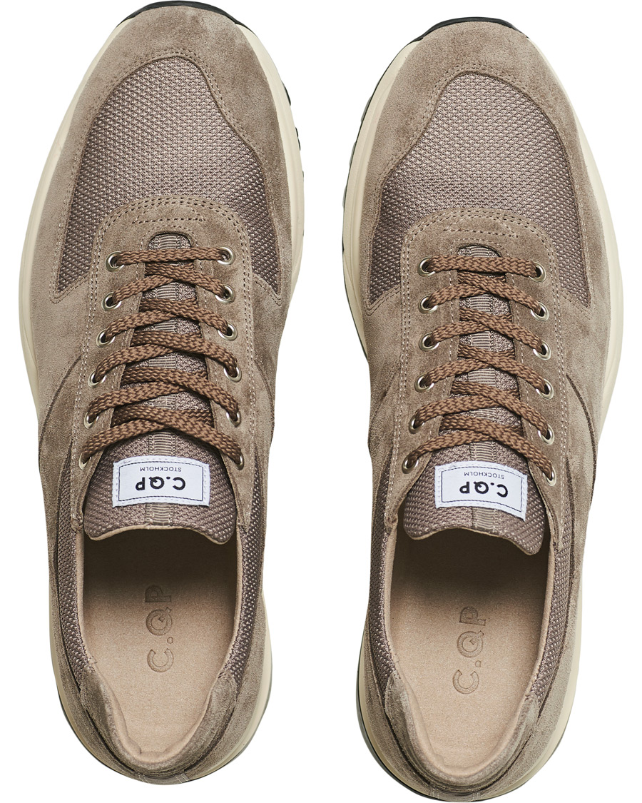 Heren | C.QP Stride Suede/Mesh Running Sneaker Cargo | CQP | C.QP Stride Suede/Mesh Running Sneaker Cargo