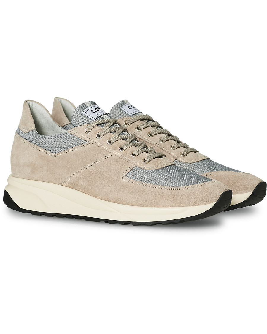 Heren | C.QP Stride Suede/Mesh Running Sneaker Stone Grey | CQP | C.QP Stride Suede/Mesh Running Sneaker Stone Grey