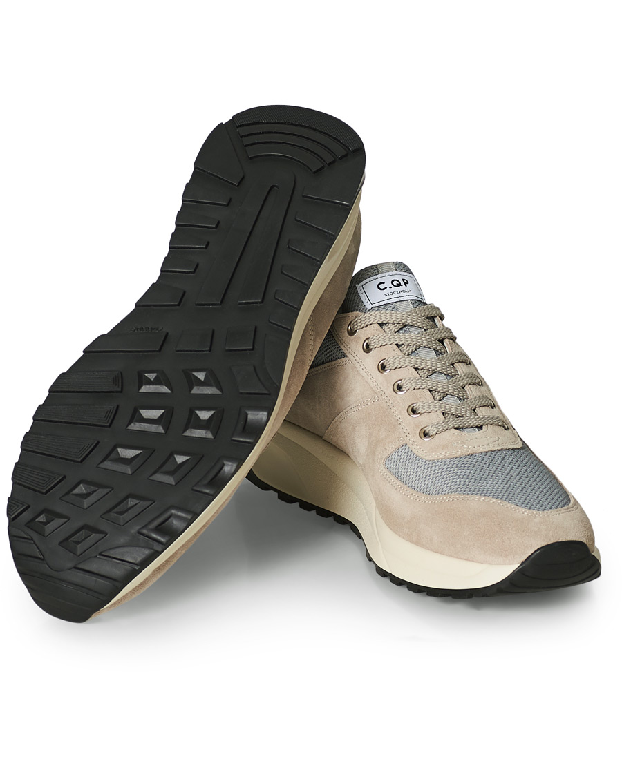 Heren | C.QP Stride Suede/Mesh Running Sneaker Stone Grey | CQP | C.QP Stride Suede/Mesh Running Sneaker Stone Grey