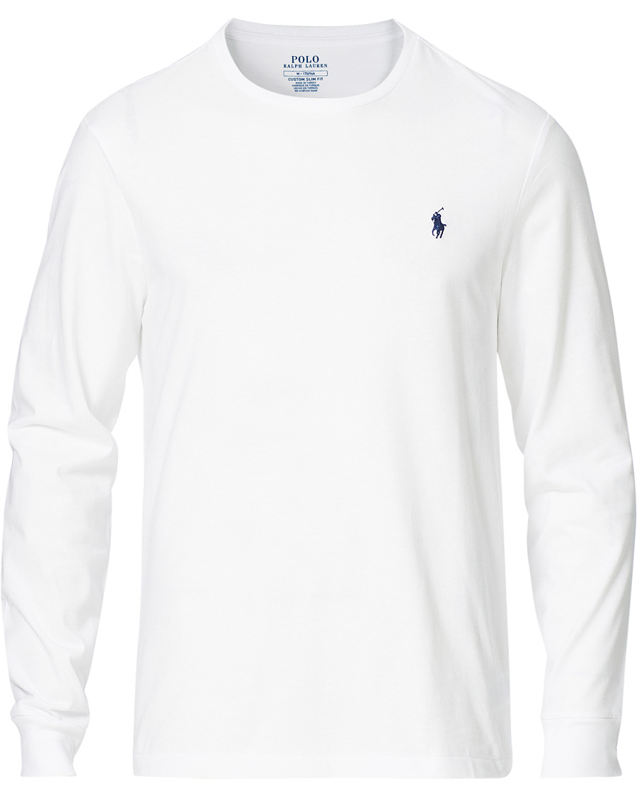 Heren | T-shirts | Polo Ralph Lauren | Custom Slim Fit Long Sleeve Tee White