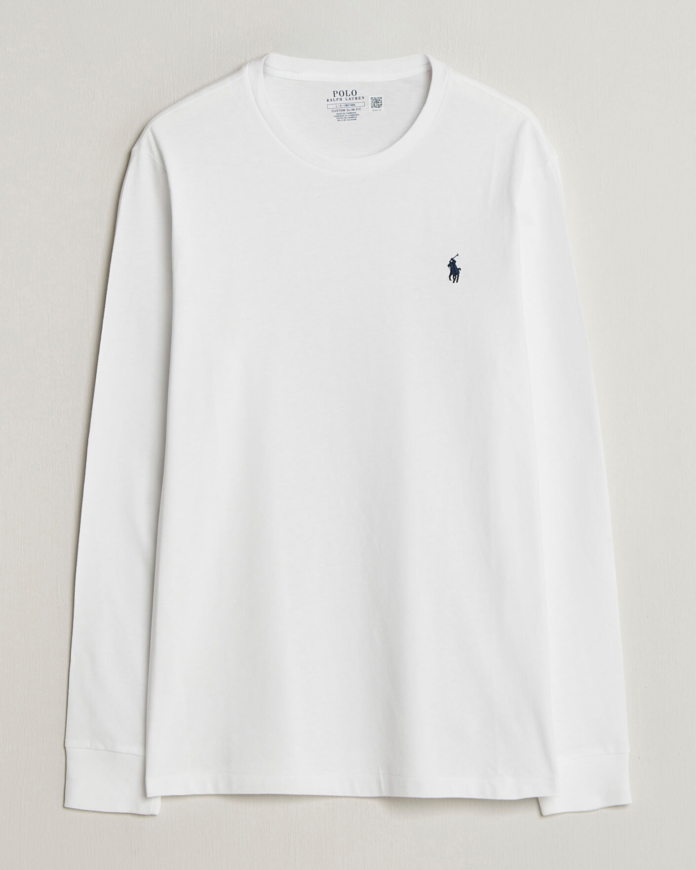 Heren | T-shirts | Polo Ralph Lauren | Custom Slim Fit Long Sleeve Tee White