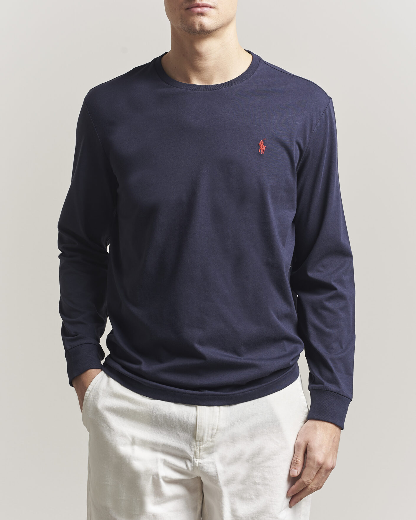 Heren | T-shirts | Polo Ralph Lauren | Custom Slim Fit Long Sleeve Tee Ink
