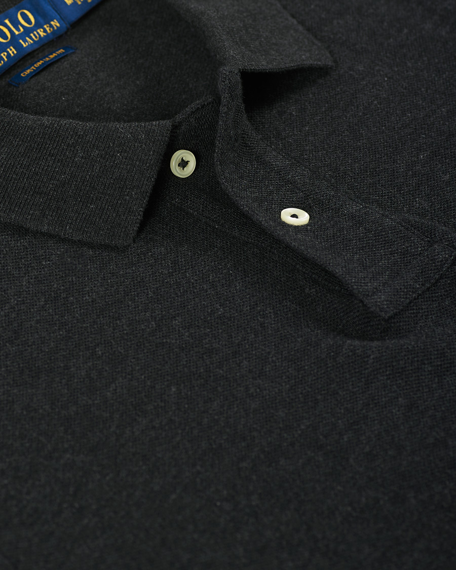 Heren | Truien | Polo Ralph Lauren | Custom Slim Fit Long Sleeve Polo Black Marl Heather