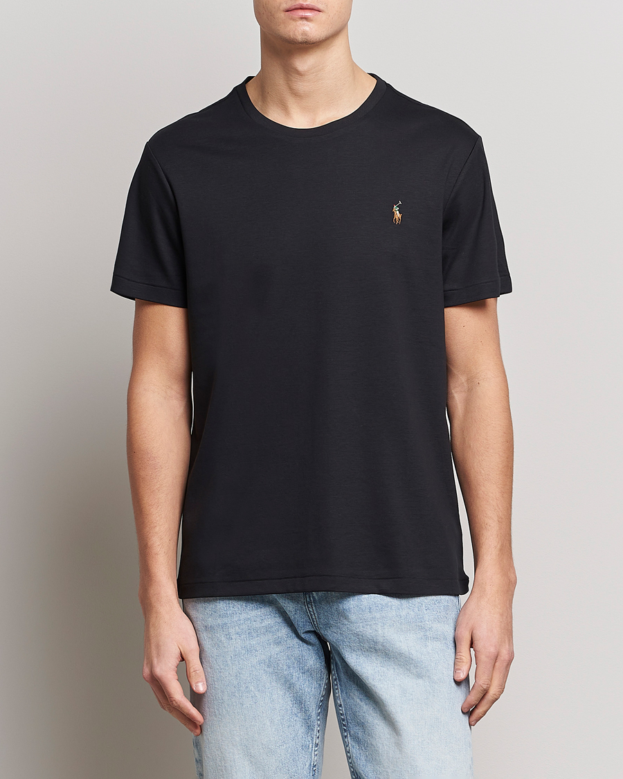 Heren | Zwarte T-shirts | Polo Ralph Lauren | Luxury Pima Cotton Crew Neck T-Shirt Black