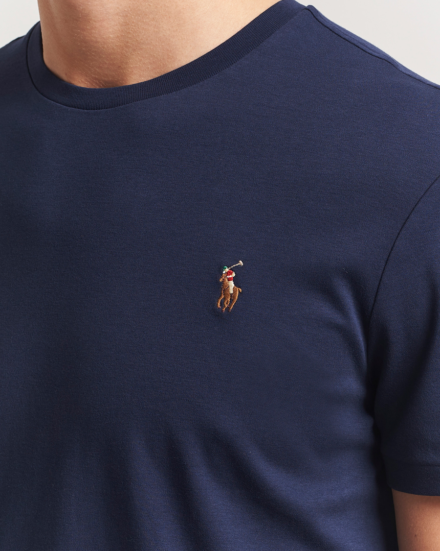 Heren | T-shirts | Polo Ralph Lauren | Luxury Pima Cotton Crew Neck T-Shirt Refined Navy