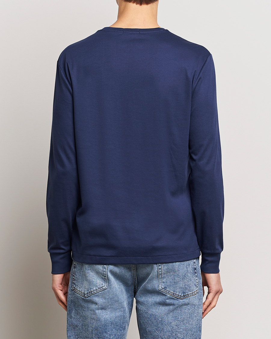 Heren | T-shirts | Polo Ralph Lauren | Luxury Pima Cotton Long Sleeve T-Shirt Refined Navy