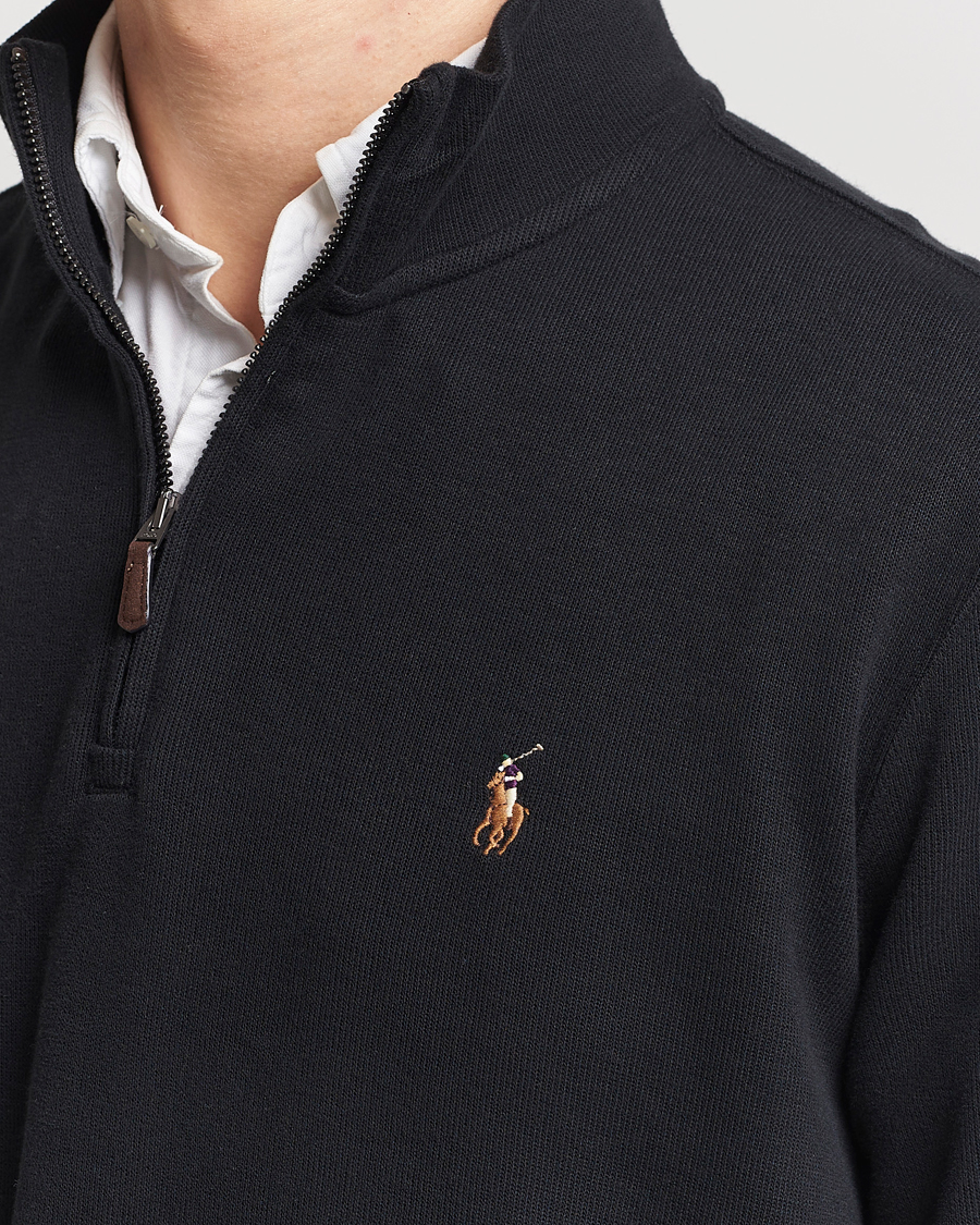 Heren | Truien | Polo Ralph Lauren | Double Knit Jaquard Half Zip Sweater Polo Black