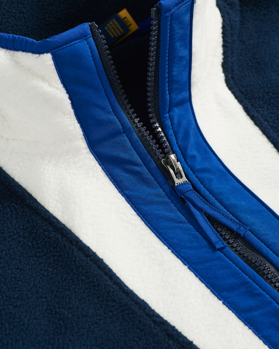 Heren | Truien | Polo Ralph Lauren | Vintage Poly Fleece Half Zip Sweater Navy/White