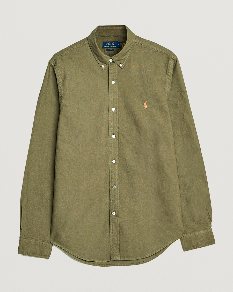 Heren | Overhemden | Polo Ralph Lauren | Slim Fit Garment Dyed Oxford Defender Green