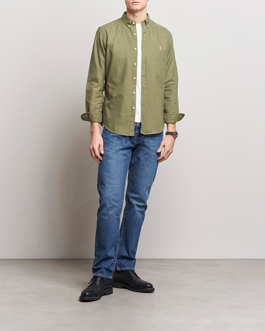 Heren | Overhemden | Polo Ralph Lauren | Slim Fit Garment Dyed Oxford Defender Green