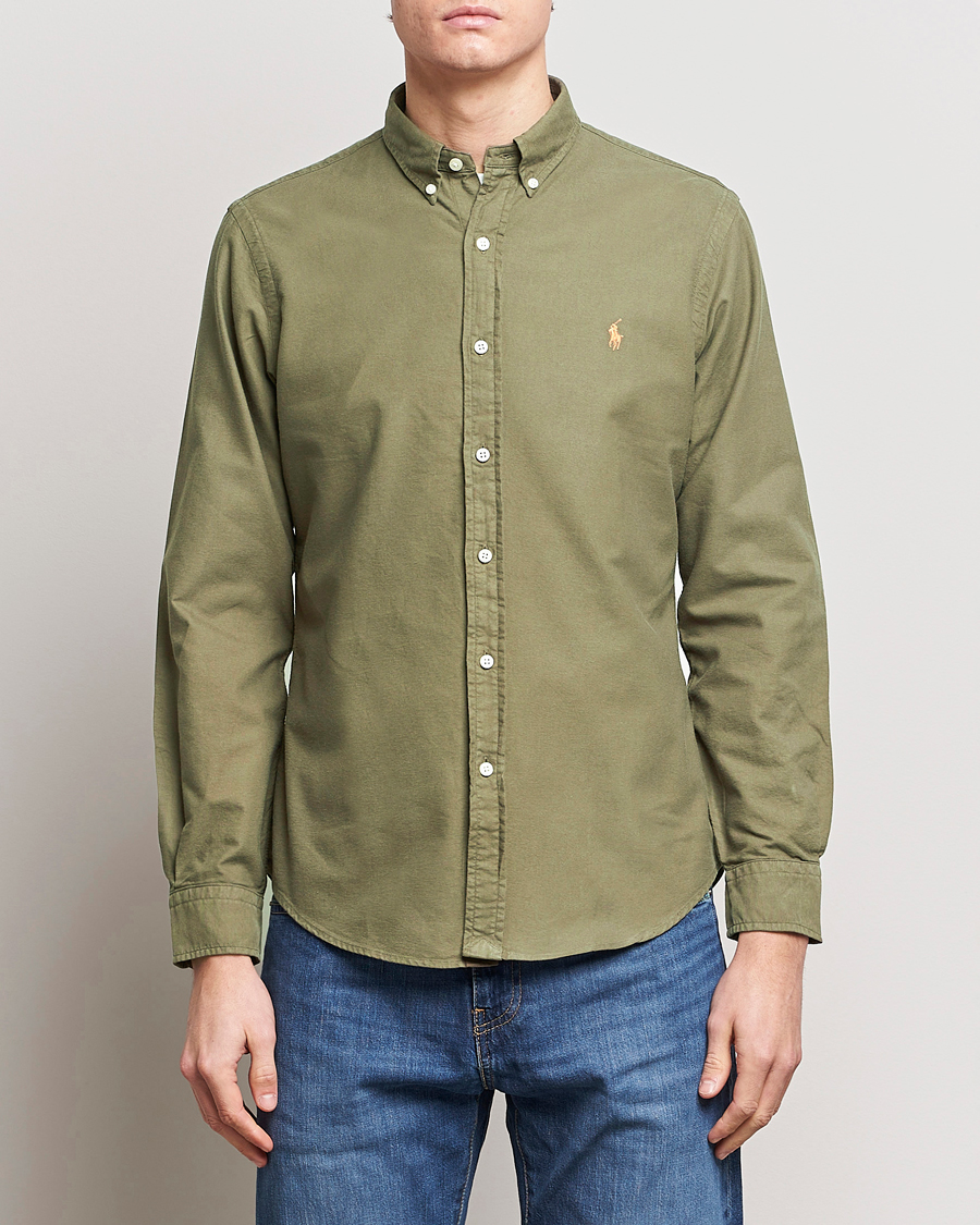 Heren | Oxford overhemden | Polo Ralph Lauren | Slim Fit Garment Dyed Oxford Defender Green