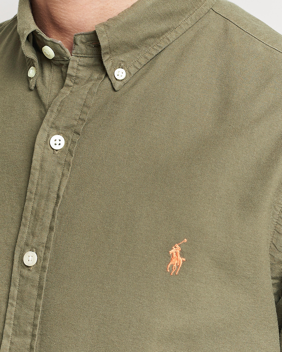 Heren | Overhemden | Polo Ralph Lauren | Slim Fit Garment Dyed Oxford Defender Green