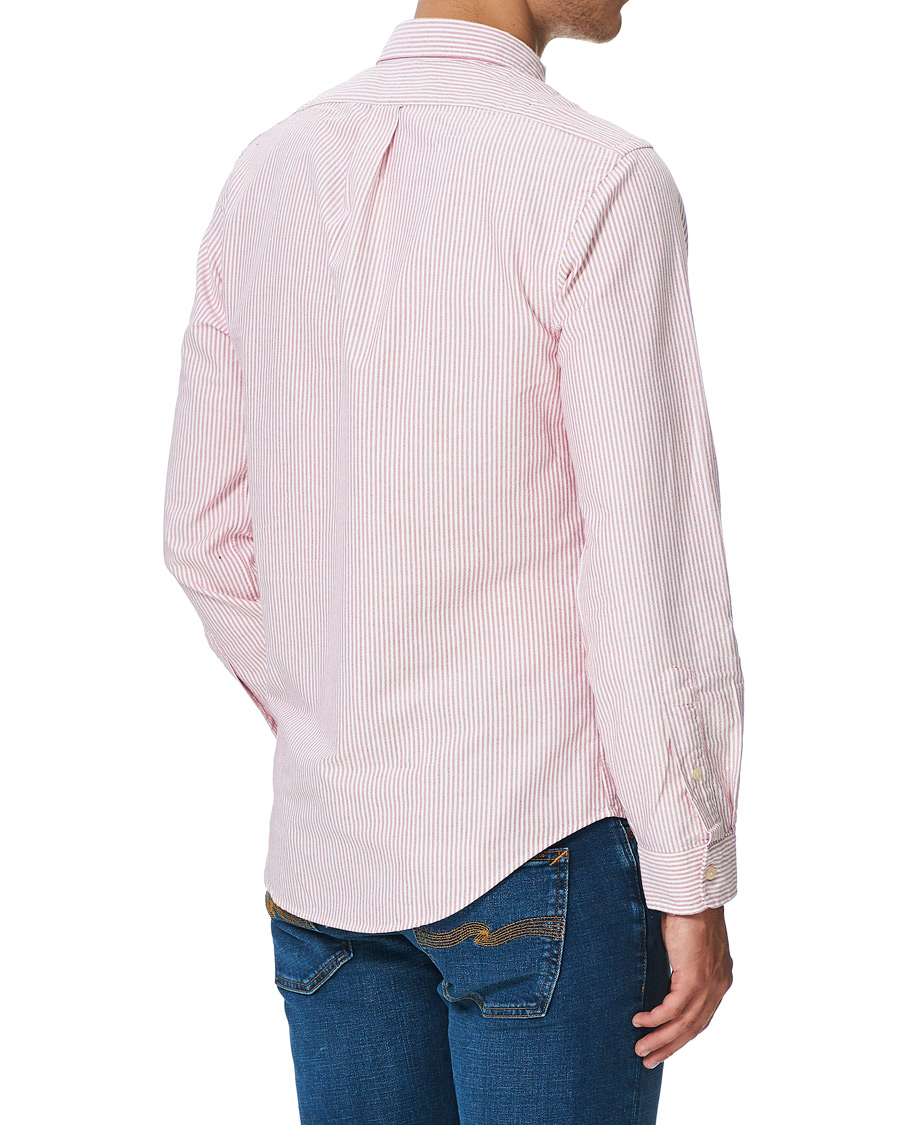 Heren | Overhemden | Polo Ralph Lauren | Slim Fit Striped Oxford Shirt Burgundy/White