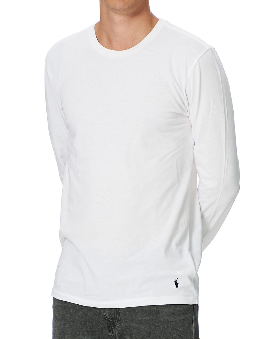 Heren | T-shirts | Polo Ralph Lauren | 3-Pack Long Sleeve Tee White/Black/Heather