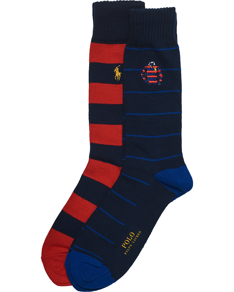 Heren | Ondergoed | Polo Ralph Lauren | 2-Pack Embroidered Rugby Shirt Socks Blue