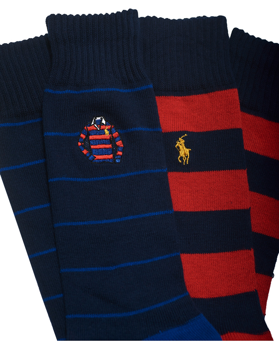 Heren | Ondergoed | Polo Ralph Lauren | 2-Pack Embroidered Rugby Shirt Socks Blue