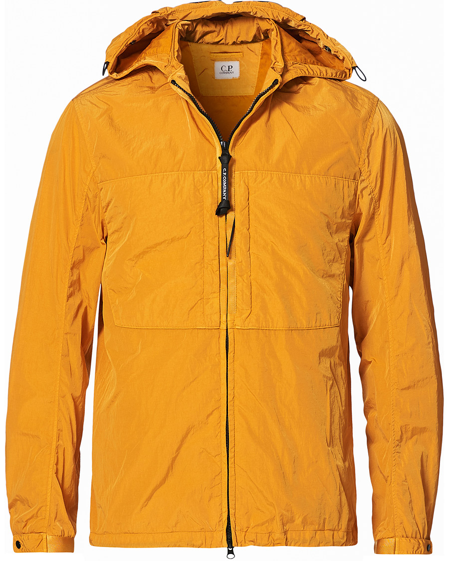 Heren | Jassen | C.P. Company | Chrome Garment Dyed Nylon Hooded Overshirt Orange