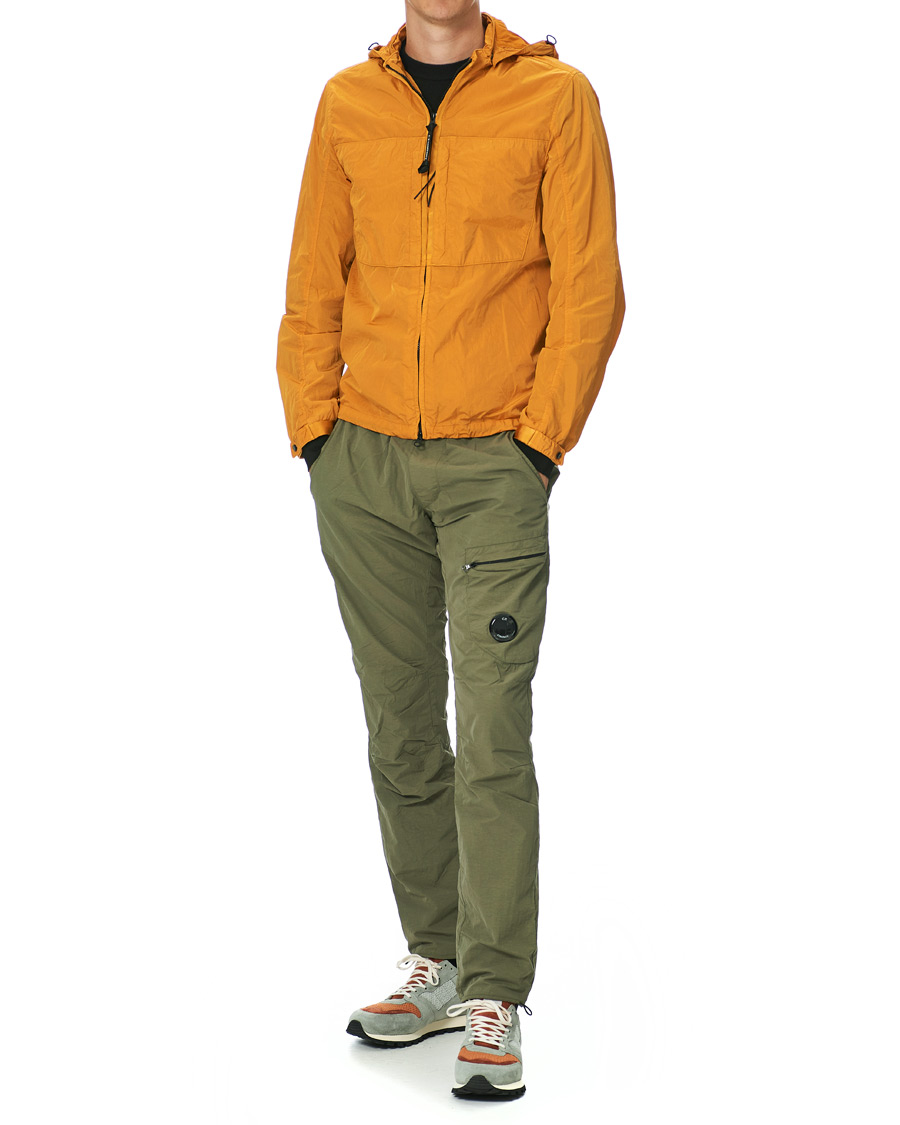Heren | Jassen | C.P. Company | Chrome Garment Dyed Nylon Hooded Overshirt Orange