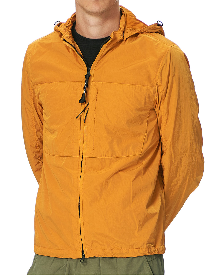 Heren | Jassen | C.P. Company | Chrome Garment Dyed Nylon Hooded Overshirt Orange
