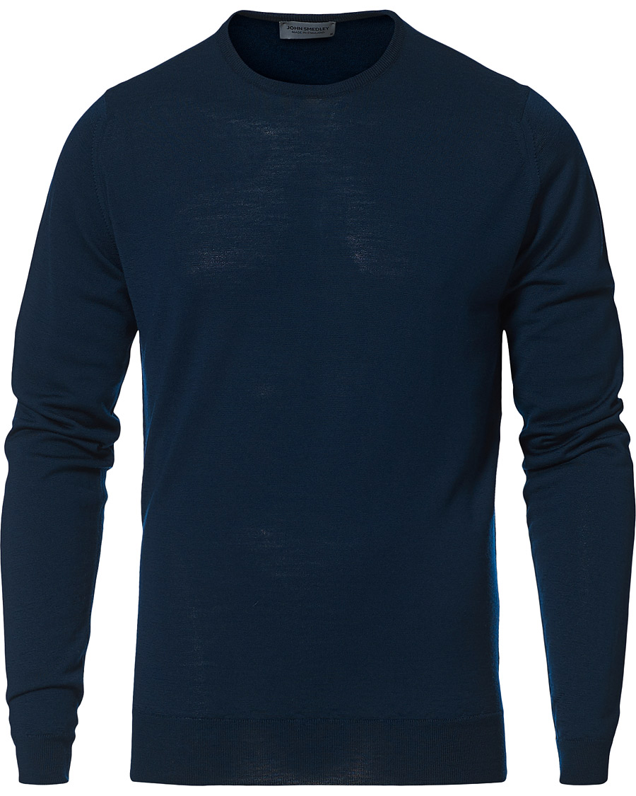 Heren | Truien | John Smedley | Lundy Extra Fine Merino Crew Neck Orion Green