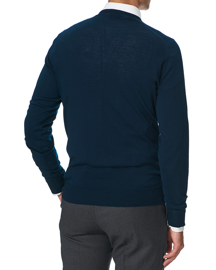 Heren | Truien | John Smedley | Lundy Extra Fine Merino Crew Neck Orion Green