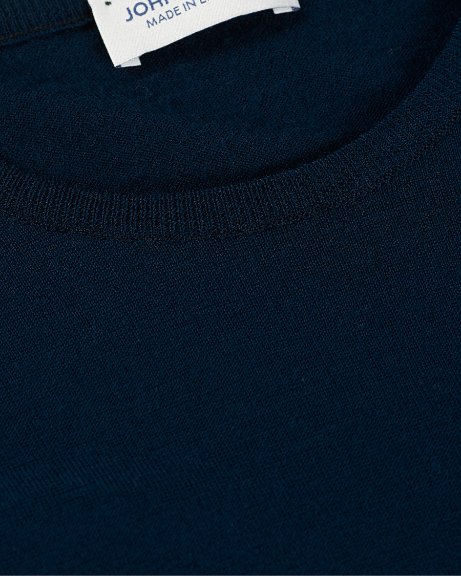Heren | Truien | John Smedley | Lundy Extra Fine Merino Crew Neck Orion Green