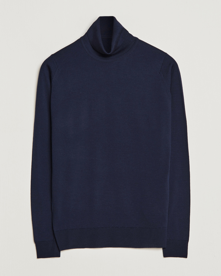 Heren | Truien | John Smedley | Cherwell Extra Fine Merino Rollneck Midnight