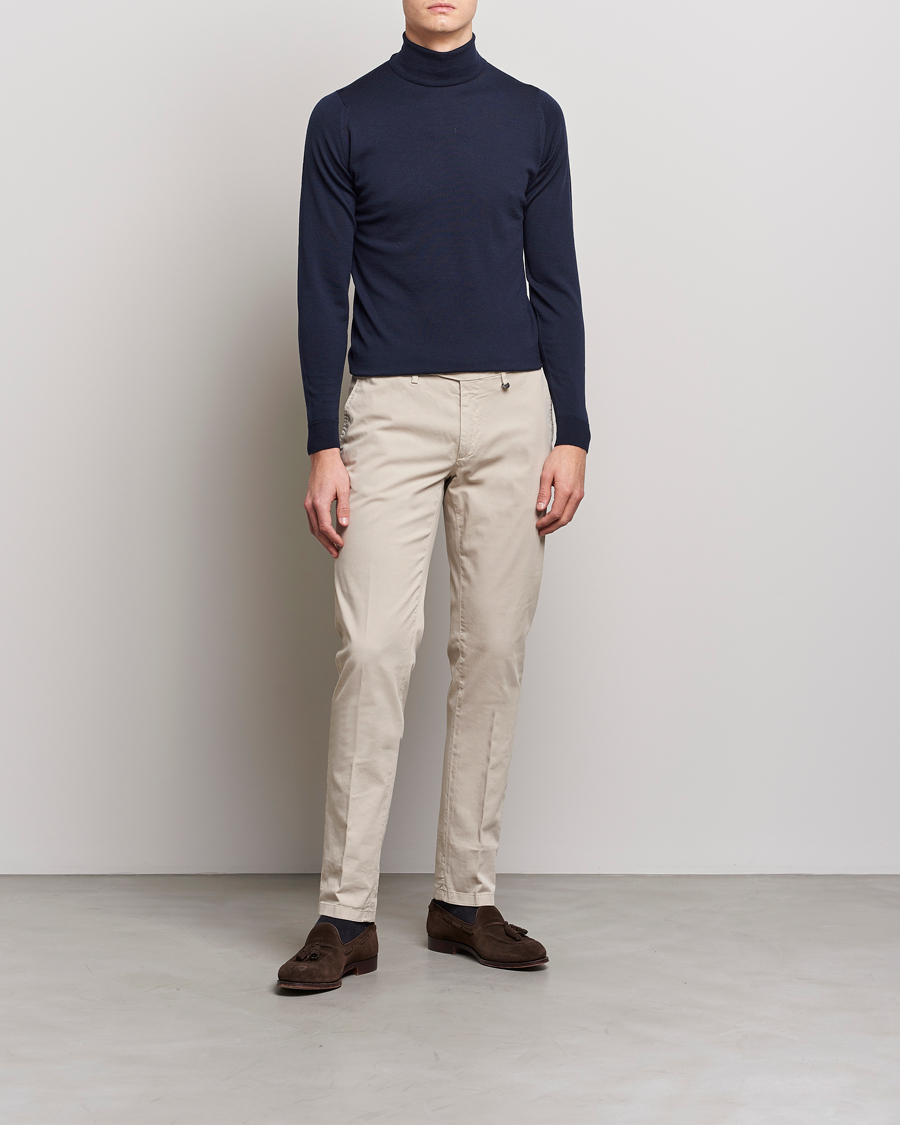 Heren | Truien | John Smedley | Cherwell Extra Fine Merino Rollneck Midnight