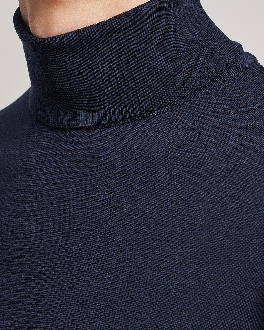 Heren | Truien | John Smedley | Cherwell Extra Fine Merino Rollneck Midnight
