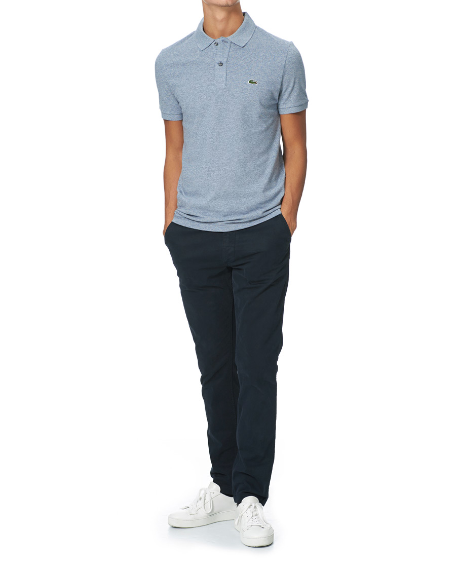 Heren | Polo's | Lacoste | Slim Fit Polo Piké Light Indigo Blue