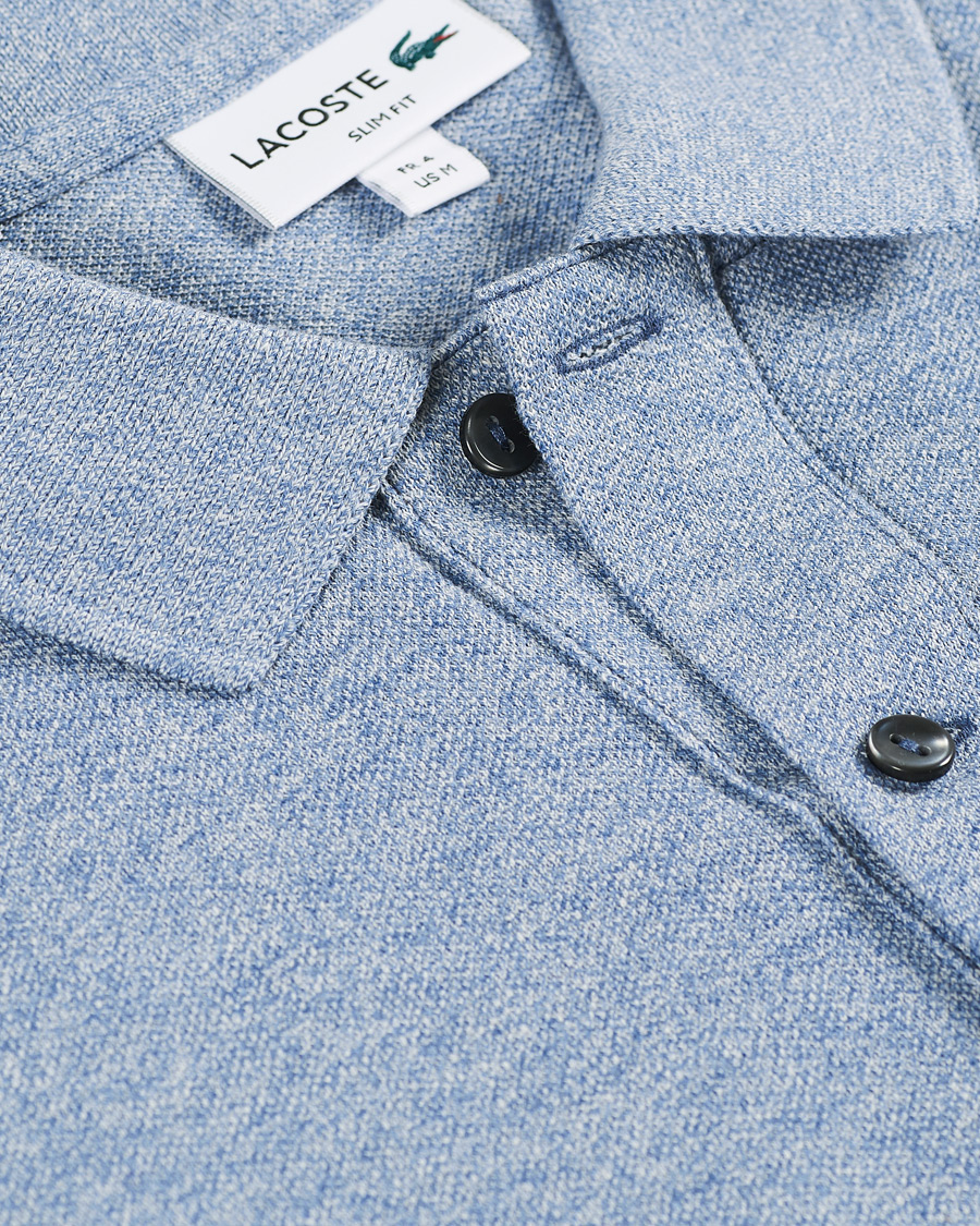 Heren | Polo's | Lacoste | Slim Fit Polo Piké Light Indigo Blue